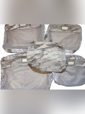 Calpak Gray Marble Packing Pouch Set of 5